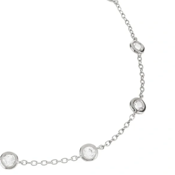 DORSEY CLEMENCE NECKLACE IN 1.50 CTS LAB WHITE SAPPHIRE - Picture 2 of 3